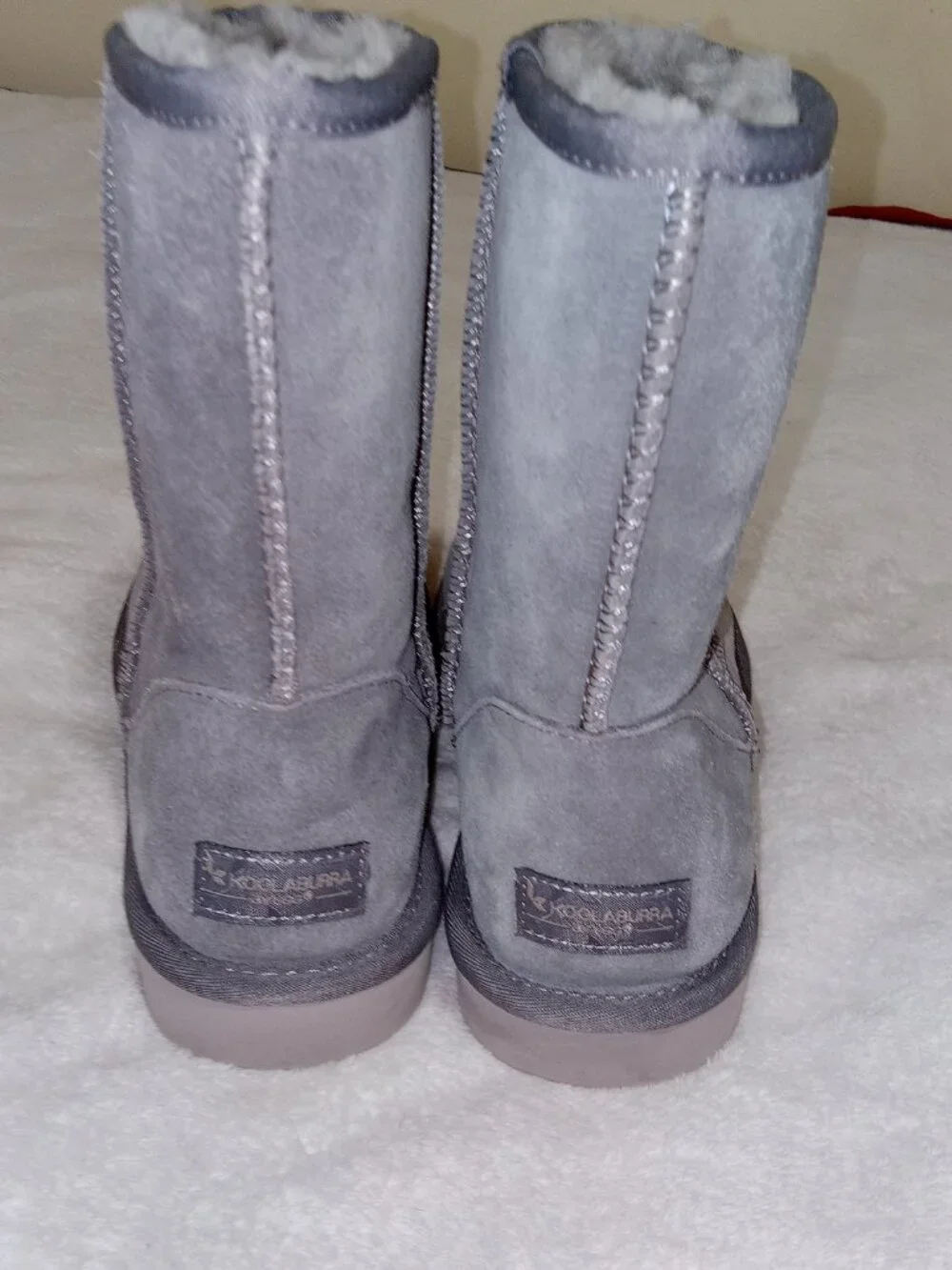 Koolaburra By UGG Koola Winter Boots Size 8 Gray Faux Fur Lined Suede NWOB